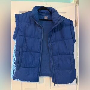 Free People Blue Puffer Vest